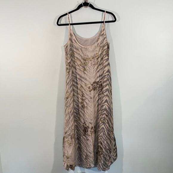 Eileen Fisher Onion Natural Dyed Adjustable Straps Silk Slip Dress Size PS - Picture 7 of 7